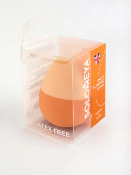 Спонж для макияжа "Капля", Orange&Peach Solomeya Drop blending sponge, Orange&Peach, 1 шт